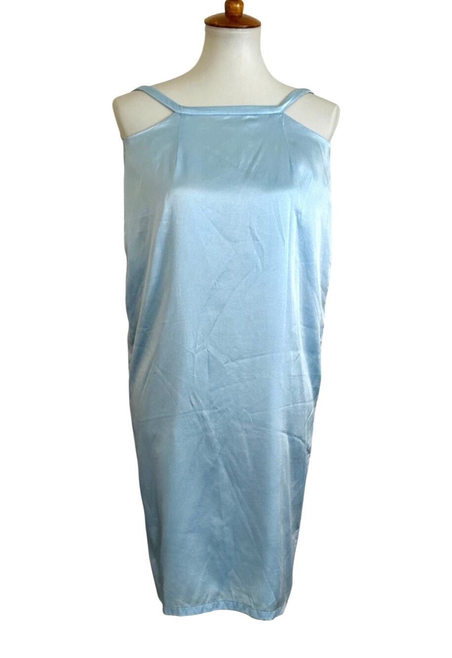 Baby Blue Silk Hansen & Gretel High Square Dress Neck Size S